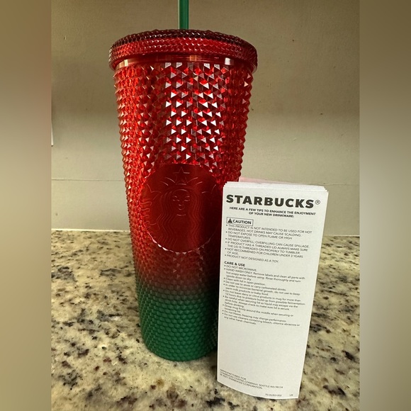 COPY - Disney Starbucks 2022 Christmas Ombré Red/Green Tumbler - Picture 3 of 4